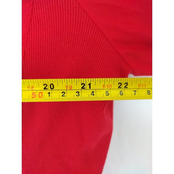 Red Button-Up Short Sleeve Blouse Women's Size 22 Woven 100% Cotton, NWT - Picture 9 of 9